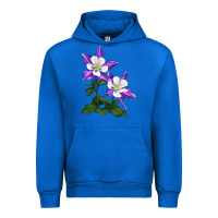 Cobalt rocky mountain columbine Urban Hoodie - LillyAllenDesigns