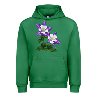 Emerald rocky mountain columbine Urban Hoodie - LillyAllenDesigns
