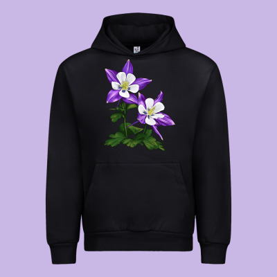 Rocky Mountain Columbine Urban Hoodie Designed By Lillyallendesigns