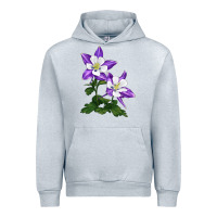 Heather Grey rocky mountain columbine Urban Hoodie - LillyAllenDesigns
