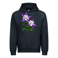 Navy rocky mountain columbine Urban Hoodie - LillyAllenDesigns