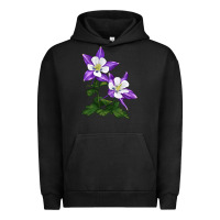 Pigment Black rocky mountain columbine Urban Hoodie - LillyAllenDesigns