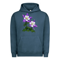 Pigment Midnight Navy rocky mountain columbine Urban Hoodie - LillyAllenDesigns