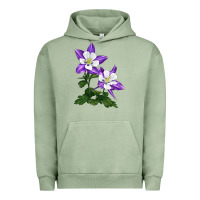 Pigment Oil Green rocky mountain columbine Urban Hoodie - LillyAllenDesigns