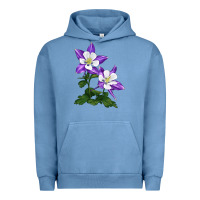 Pigment Pebble Blue rocky mountain columbine Urban Hoodie - LillyAllenDesigns