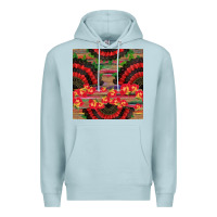 Blue Mist spanish hand fan seamless pattern Premium Hoodie - BundleAndBundleShop