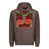 Coffee spanish hand fan seamless pattern Premium Hoodie - BundleAndBundleShop