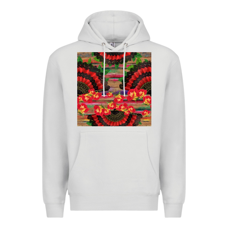 Spanish Hand Fan Seamless Pattern Premium Hoodie by BundleAndBundleShop | Teevron