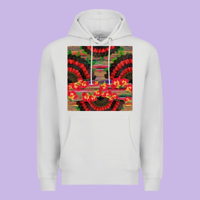 Spanish Hand Fan Seamless Pattern Premium Hoodie Designed By Bundleandbundleshop