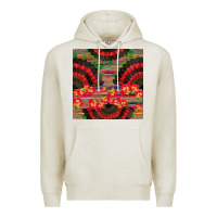 Oatmeal Heather spanish hand fan seamless pattern Premium Hoodie - BundleAndBundleShop