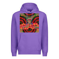 Purple spanish hand fan seamless pattern Premium Hoodie - BundleAndBundleShop