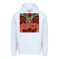 White spanish hand fan seamless pattern Premium Hoodie - BundleAndBundleShop