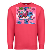 Cardinal peace love stitch Premium Sweatshirt - Zillion Design Studio