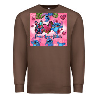 Peace Love Stitch Premium Sweatshirt | Teevron