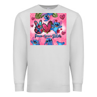 Dove Grey peace love stitch Premium Sweatshirt - Zillion Design Studio