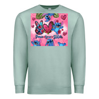 Seafoam peace love stitch Premium Sweatshirt - Zillion Design Studio