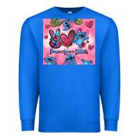 True Royal peace love stitch Premium Sweatshirt - Zillion Design Studio