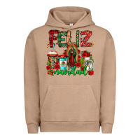Pigment Burro feliz navidad lady of Guadalupe christmas coffee Urban Hoodie - Jasminsmagicworld