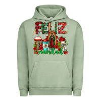 Pigment Oil Green feliz navidad lady of Guadalupe christmas coffee Urban Hoodie - Jasminsmagicworld