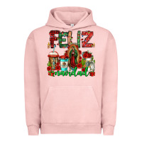 Pigment Salmon feliz navidad lady of Guadalupe christmas coffee Urban Hoodie - Jasminsmagicworld