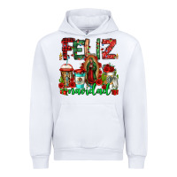 White feliz navidad lady of Guadalupe christmas coffee Urban Hoodie - Jasminsmagicworld