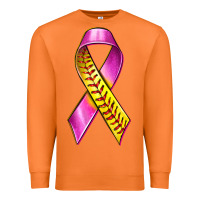 Carrot Breast Cancer Ribbon Softball Premium Sweatshirt - texasbilliewilder