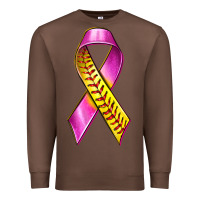 Chestnut Breast Cancer Ribbon Softball Premium Sweatshirt - texasbilliewilder