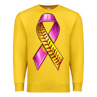 Lemon Breast Cancer Ribbon Softball Premium Sweatshirt - texasbilliewilder