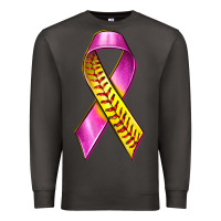 Smoke Breast Cancer Ribbon Softball Premium Sweatshirt - texasbilliewilder