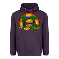 Plum st patricks shamrock gold leopard rainbow Heavyweight Hoodie - RanaPortraitStore