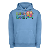Pigment Pebble Blue hippie soul caravan Urban Hoodie - BarkalooDesign