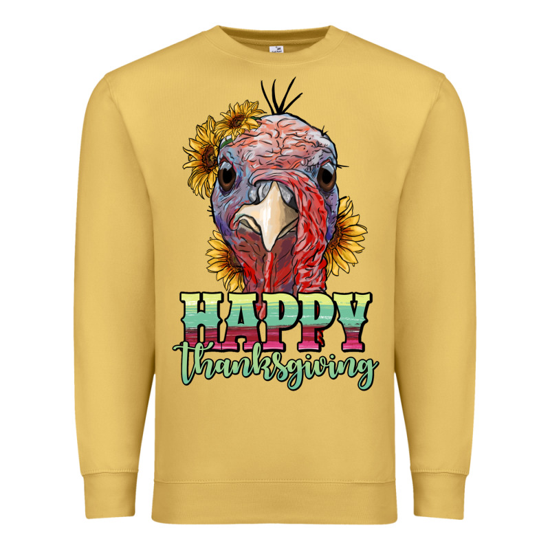 Happy Thanksgiving Turkey Premium Sweatshirt by RanaPortraitStore | Teevron