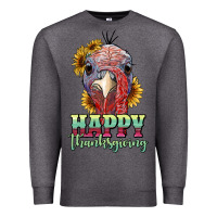 Charcoal Heather happy thanksgiving turkey Premium Sweatshirt - RanaPortraitStore