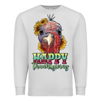 Dove Grey happy thanksgiving turkey Premium Sweatshirt - RanaPortraitStore