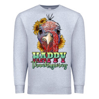 Heather Grey happy thanksgiving turkey Premium Sweatshirt - RanaPortraitStore