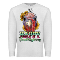 Oatmeal Heather happy thanksgiving turkey Premium Sweatshirt - RanaPortraitStore