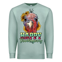 Seafoam happy thanksgiving turkey Premium Sweatshirt - RanaPortraitStore