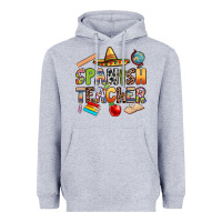 Heather Grey spanish teacher Heavyweight Hoodie - texasbilliewilder