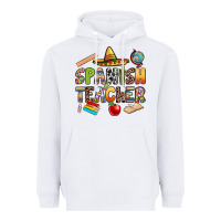 White spanish teacher Heavyweight Hoodie - texasbilliewilder