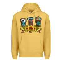 Antique Gold coffee group and sunflowers Premium Hoodie - Artiststas