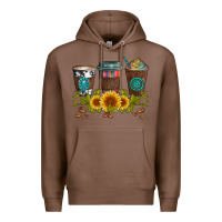 Chestnut coffee group and sunflowers Premium Hoodie - Artiststas