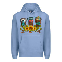 Colony Blue coffee group and sunflowers Premium Hoodie - Artiststas