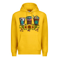 Lemon coffee group and sunflowers Premium Hoodie - Artiststas