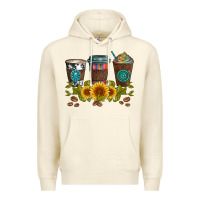 Sandshell coffee group and sunflowers Premium Hoodie - Artiststas