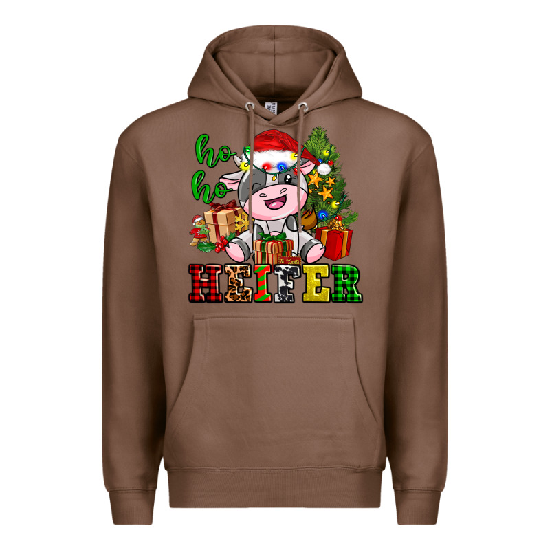 Ho Ho Heifer Little Cute Christmas Cow Premium Hoodie by AdoDesignShop | Teevron
