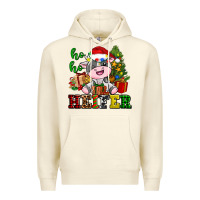 Sandshell ho ho heifer little cute christmas cow Premium Hoodie - AdoDesignShop