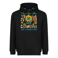 Black i have two titles mom and grandma and i rock them Heavyweight Hoodie - Zillion Design Studio