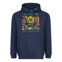Navy i have two titles mom and grandma and i rock them Heavyweight Hoodie - Zillion Design Studio