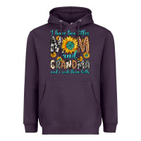 Plum i have two titles mom and grandma and i rock them Heavyweight Hoodie - Zillion Design Studio