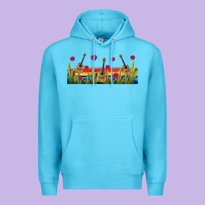 Mexican Sombrero Guitar Libbey Glass Premium Hoodie Designed By Bundleandbundleshop